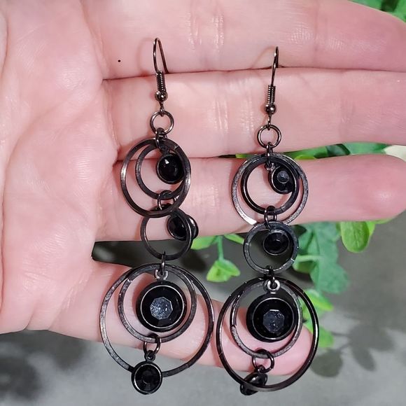 White House Black Market Jewelry - WHBM black jeweled dangle earrings